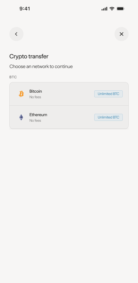 Choose network