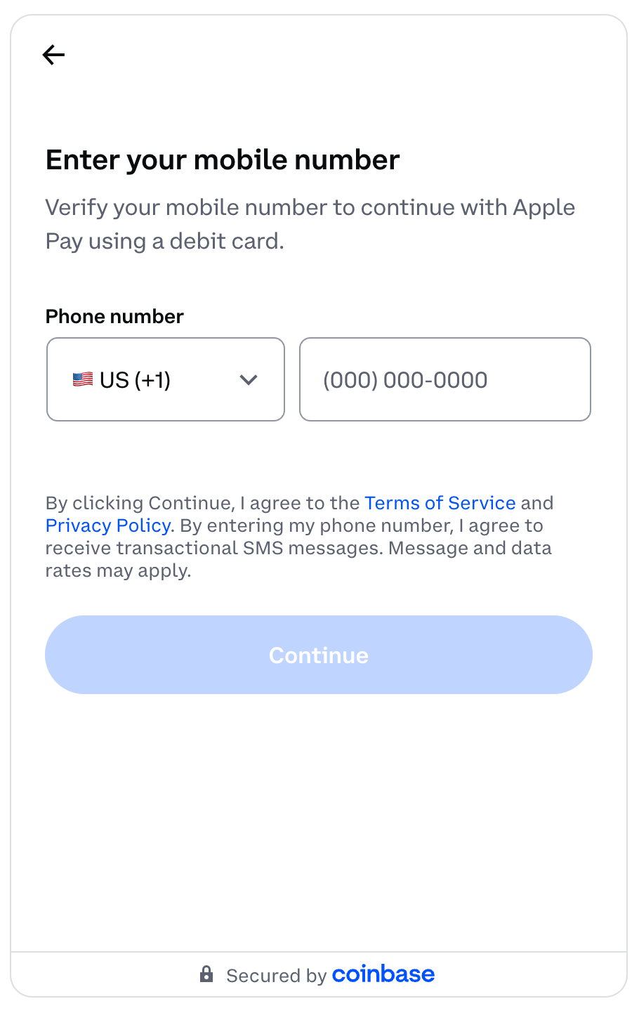 Enter mobile number