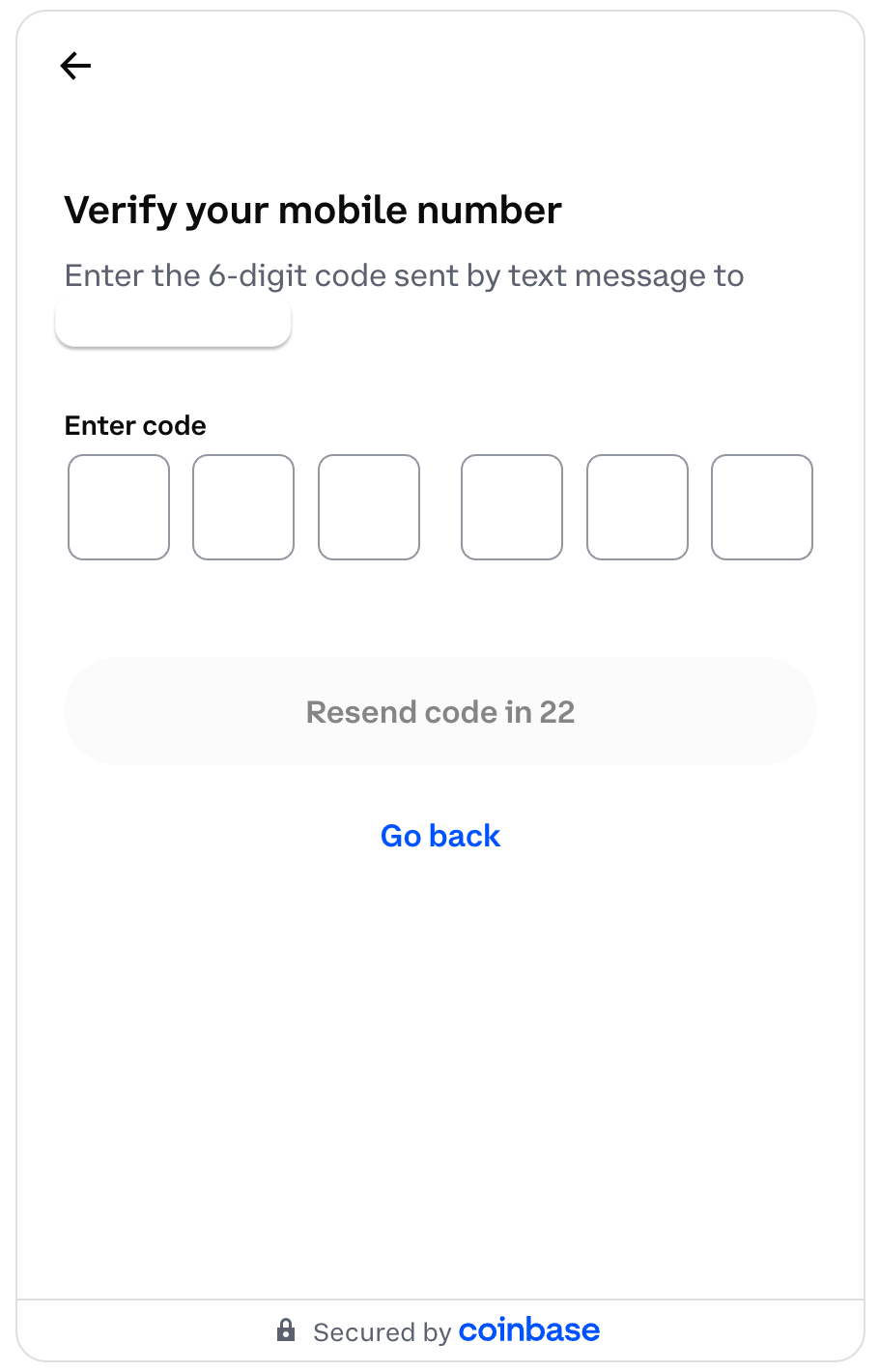 Verify mobile number