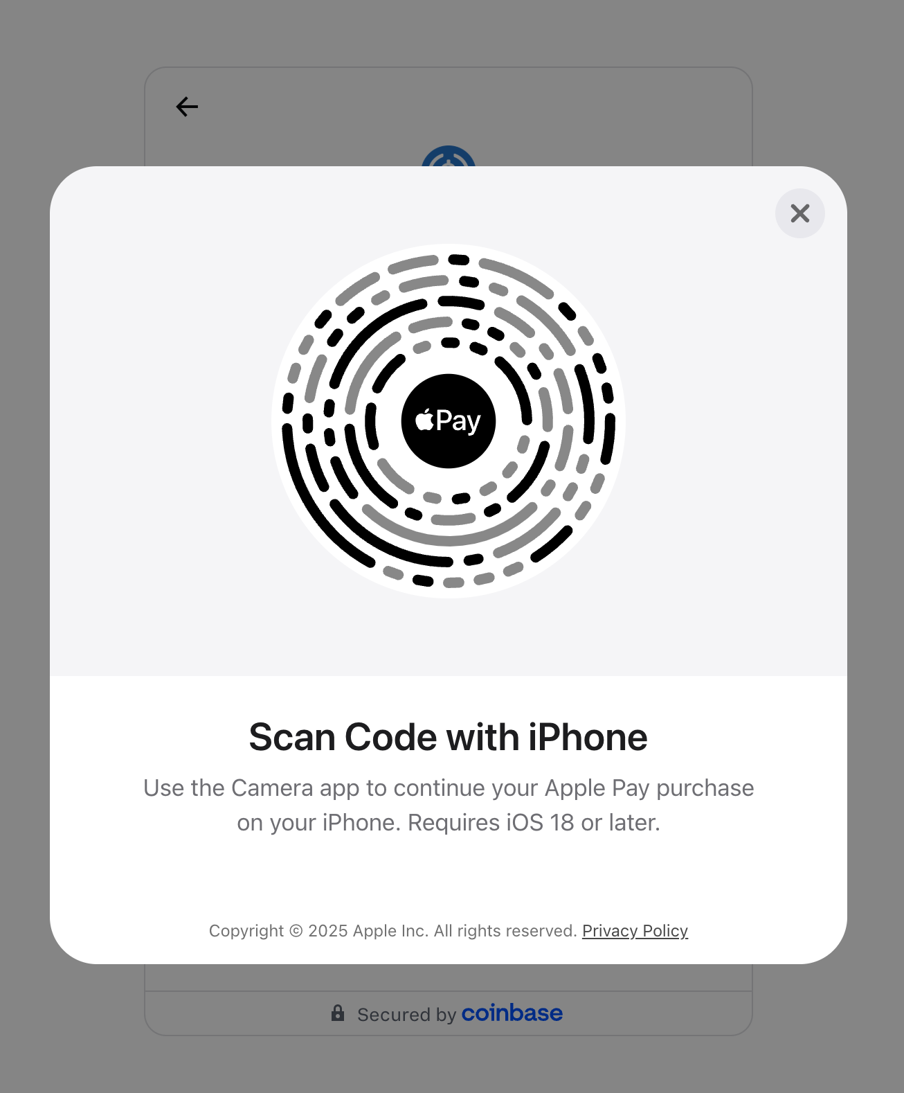 Apple Pay QR code