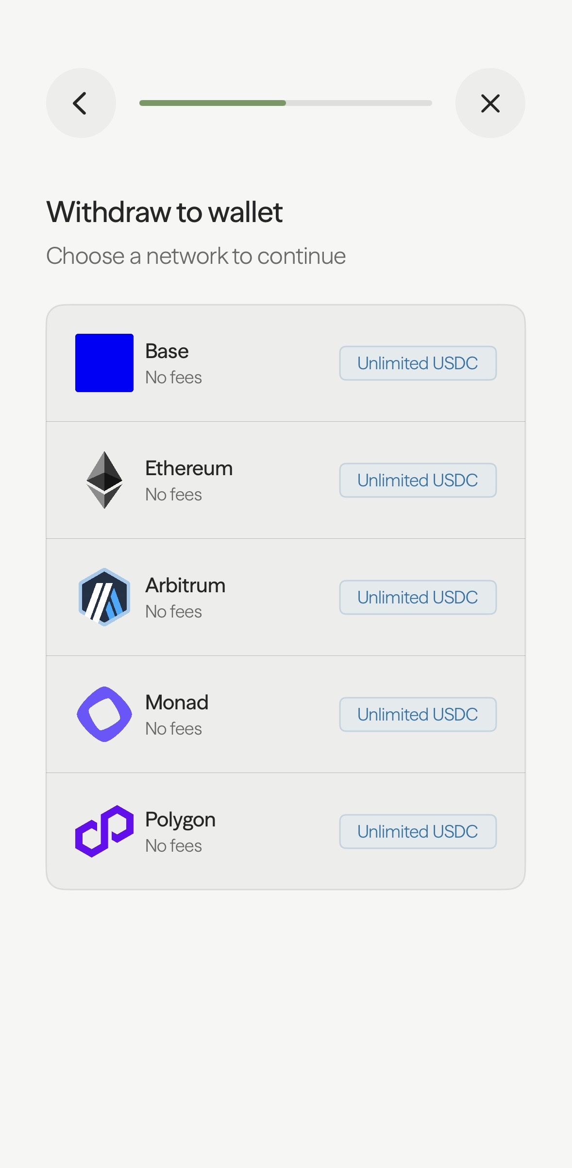 Select blockchain network