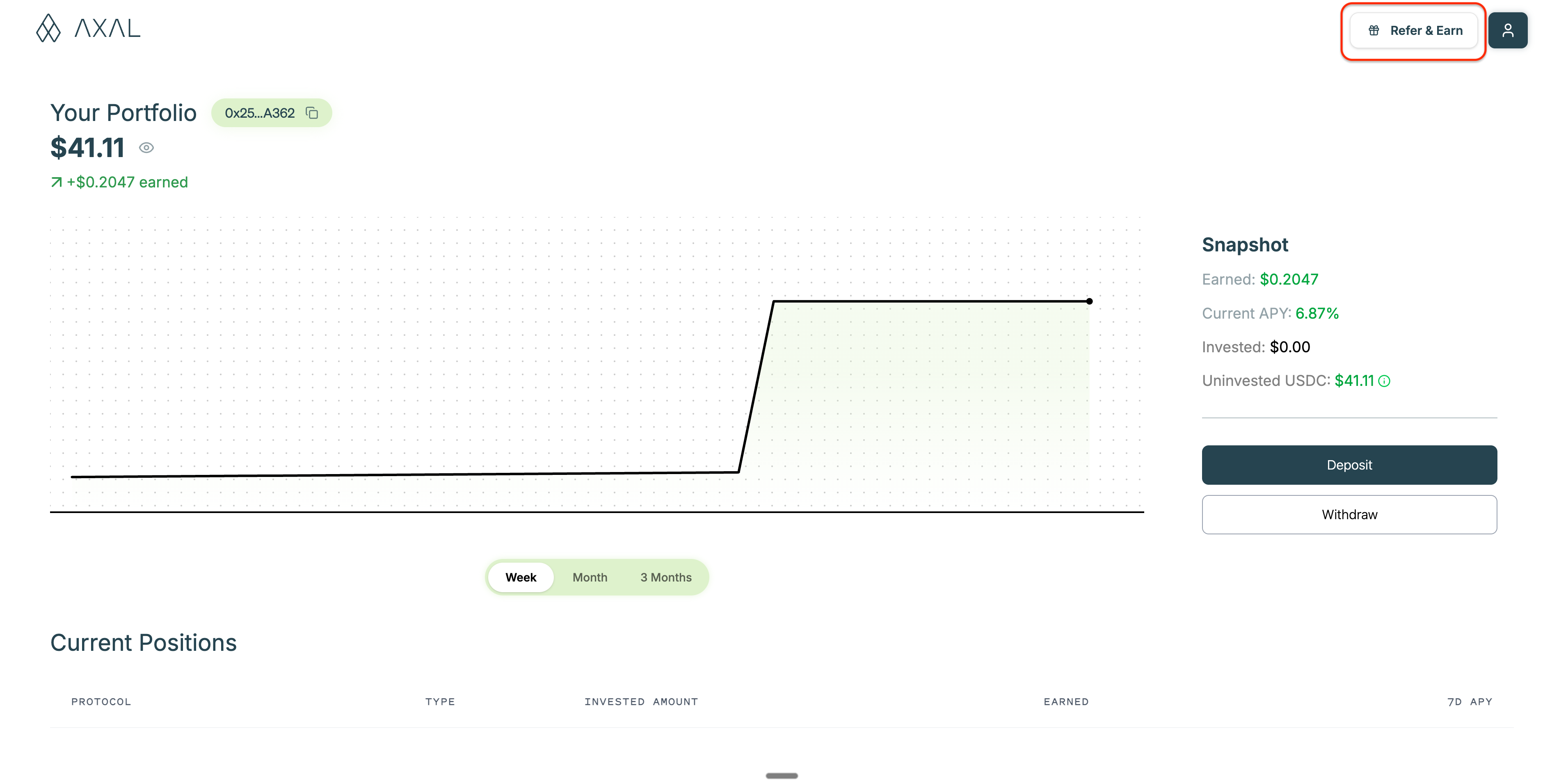 Referral dashboard