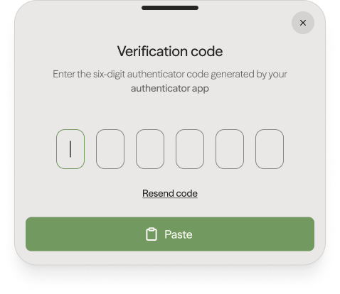Enter MFA code