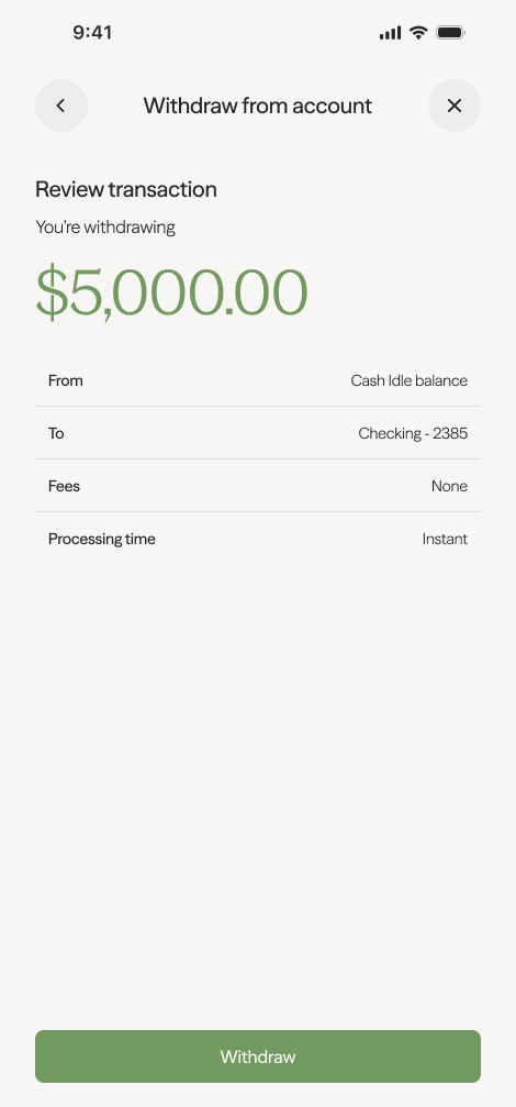 Review transaction details